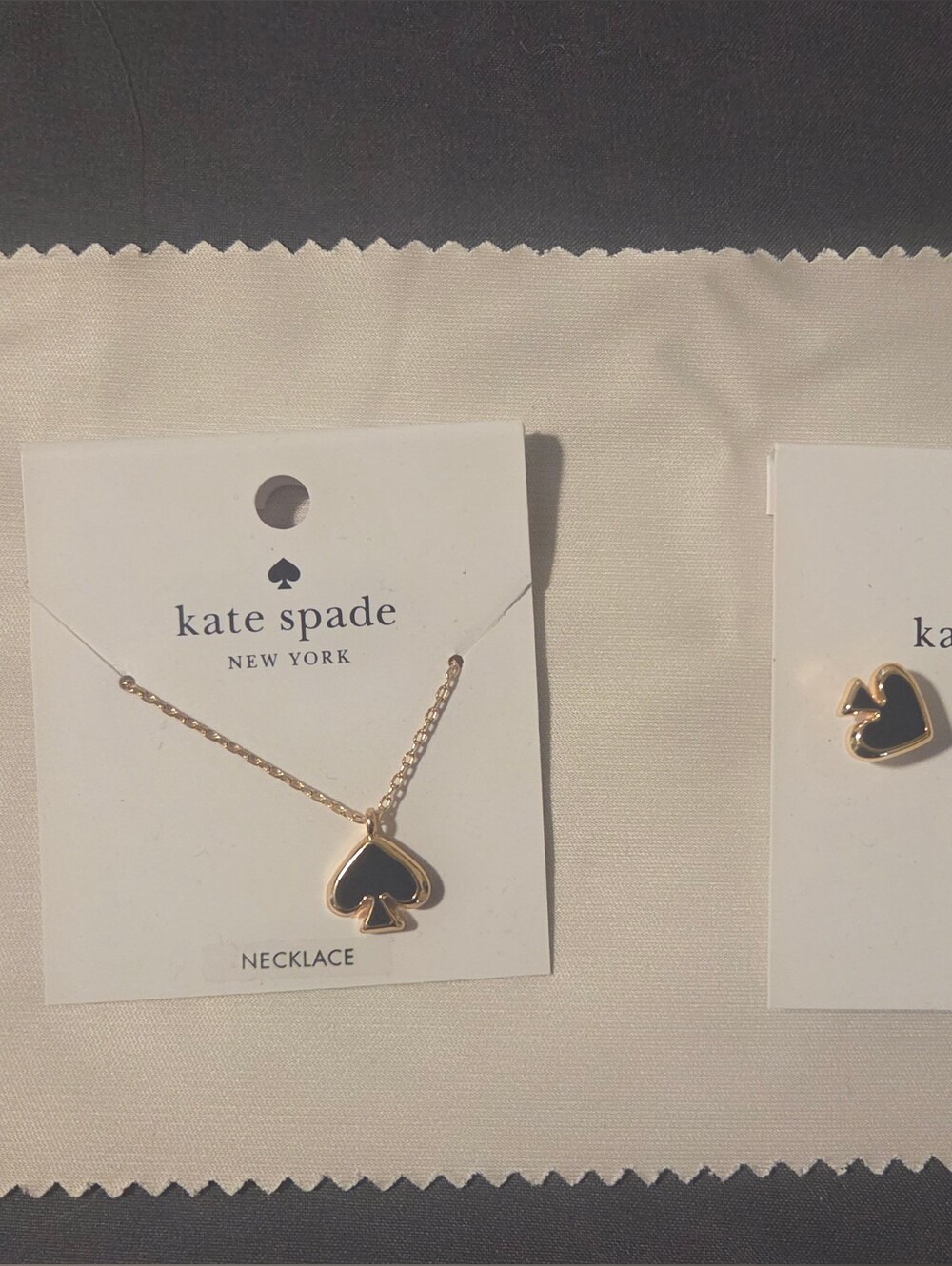 kate spade New York Black Heart Pendant Necklace and Earrings Set